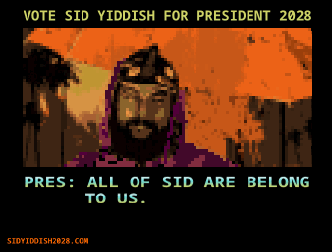 Sid Yiddish 2028 Animated Campaign GIF